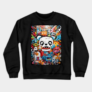 Graffiti Style Bear Crewneck Sweatshirt